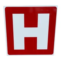 Placa de Sinalização SIMBOLO LETRA H 20X20 HIDRANTE