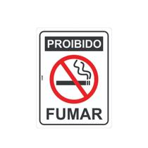 Placa De Sinalização Sinalizando Proibido Fumar 15x20
