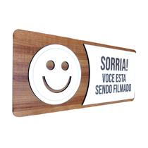 Placa De Sinalização Sorria! Voce está sendo filmado