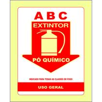 Placa de Sinalização Tamanho:14x20 Extintor ABC (Ps 1mm)