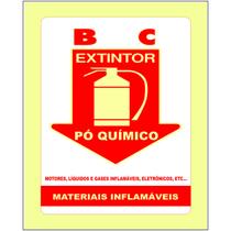 Placa de Sinalização Tamanho60x40 ExtintorInflamavel(Ps 1mm)
