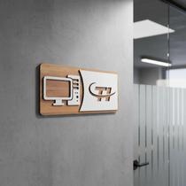 Placa De Sinalização Ti MDF