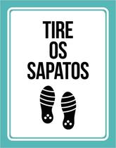 Placa De Sinalização - Tire Os Sapatos 27X35