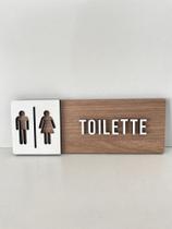 Placa de sinalização Toilette Banheiro em mdf Placa de sinalização Toilette Banheiro em mdf