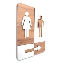 Placa De Sinalização Unissex Seta Direita - MDF 21x30cm