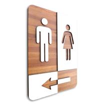 Placa De Sinalização Unissex Seta Esquerda - MDF 21x30cm