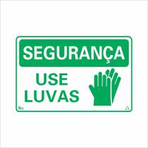 Placa de Sinalização Use Luvas