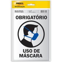 Placa de Sinalização USO de Máscara / Distância Segura 14X19CM - Blister com 2 Unidades Placa de Sinalização USO de Máscara / Distância Segura 14X19CM - Blister com 2 Unidades