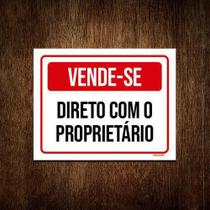 Placa De Sinalização - Vende-se Direto Proprietário 36x46