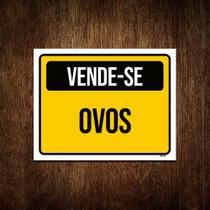 Placa De Sinalização - Vende-se Ovos 18x23