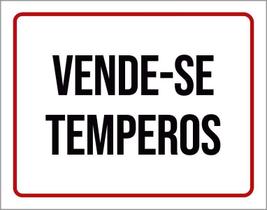 Placa De Sinalização - Vende-Se Temperos 18X23