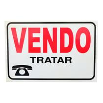 Placa de Sinalização VENDO TRATAR Ref 16099 TRY Placa de Sinalização VENDO TRATAR Ref 16099 TRY