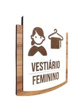 Placa De Sinalização Vestiário Feminino