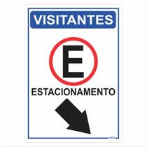 Placa de Sinalização Visitantes Estacionamento Sudeste