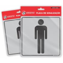 Placa de Sinalização WC Masculino 15X15CM Pacote com 5 Unidades Placa de Sinalização WC Masculino 15X15CM Pacote com 5 Unidades