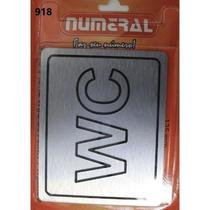 Placa de Sinalização WC Numeral 918 Placa de Sinalização WC Numeral 918