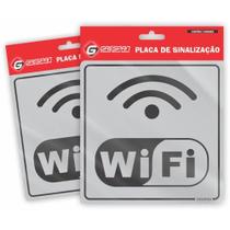 Placa De Sinalizacao Wi-Fi 15X15Cm.