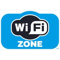 Placa de Sinalização WI-FI Zone Placa de Sinalização WI-FI Zone