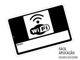 Placa de Sinalização - Wi-Fi Zone - Wi-Fi Internet com Espaço para Senha - Horizontal em PS (Poliestireno) Placa de Sinalização - Wi-Fi Zone - Wi-Fi Internet com Espaço para Senha - Horizontal em PS (Poliestireno)