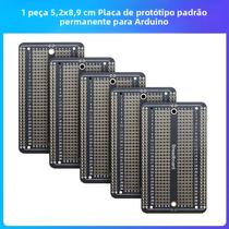Placa De Solda Pcb Padrão Permanente De 5.2x8.9cm Protótipo Diy Para Arduino