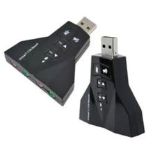 Placa De Som Adaptador Usb 7.1 Entrada P2 Fone Microfone Placa De Som Adaptador Usb 7.1 Entrada P2 Fone Microfone