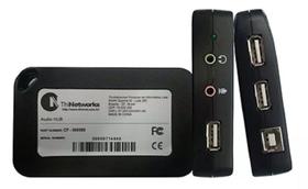 Placa de Som Estéreo USB 2.0 com Entrada de Áudio e Microfone - Áudio Hub ThinNetworks CF-000585 Placa de Som Estéreo USB 2.0 com Entrada de Áudio e Microfone - Áudio Hub ThinNetworks CF-000585