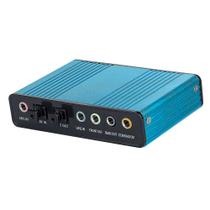 Placa de Som Externa USB - 5.1 - 6CH - Óptico