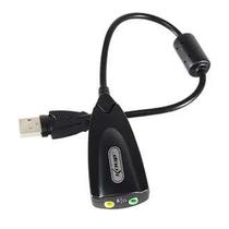 Placa de som externa usb fone + micorofone hb-t130 knup