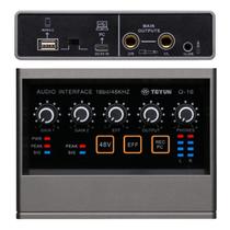 Placa De Som Interface de Áudio Profissional Mesa de Som Teyun Q-16 USB Mixer De Áudio Gravação