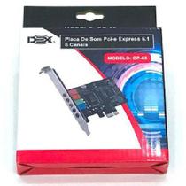 Placa De Som Pci-Express 5.1 6 Canais Dp-65 Dex