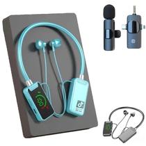 Placa de som sem fio, fones de ouvido de transmissão ao vivo, azuis Placa de som sem fio, fones de ouvido de transmissão ao vivo, azuis