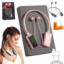 Placa de som sem fio, fones de ouvido de transmissão ao vivo, rosa impermeável