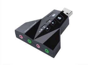 Placa de Som USB 2.0 Externo Canais Usom 20 4 Portas 7.1 - XT-2031 - Xtrad