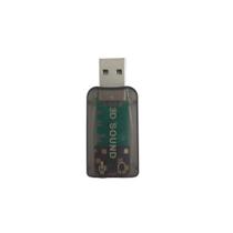 Placa De Som Usb 5.1 Canais Adaptador Audio Fone De Ouvido - SIX