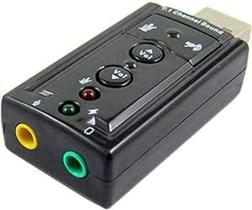 Placa De Som Usb 7.1 Adaptador Audio P2 P3 Pc Notebook Placa De Som Usb 7.1 Adaptador Audio P2 P3 Pc Notebook