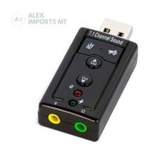 Placa De Som Usb 7.1 Canais Adaptador Pra Fone De Ouvido