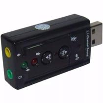 Placa De Som USB 7.1 Canais Notebook Pc Adaptador Audio - Hong Kong
