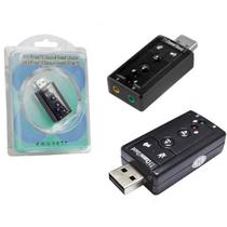 Placa De Som Usb 7.1 Canais Notebook Pc Adaptador Audio