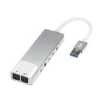 Placa De Som USB Externa 7.1 5.1 Canais Adaptador De Fone De Ouvido AC-3 DTS Conversor De Áudio Placa De Som USB Externa 7.1 5.1 Canais Adaptador De Fone De Ouvido AC-3 DTS Conversor De Áudio