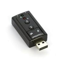 Placa de som usb f3 7.1 canais jc-7.1 preto