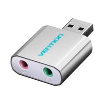 Placa De Som USB Interface De Áudio Adaptador Para Microfone Alto-falante Laptop PS4 Computador