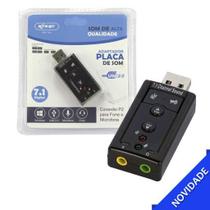 Placa De Som Usb Knup Hb-t64