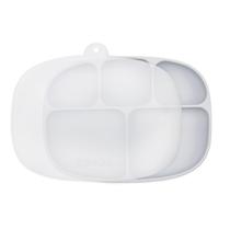 Placa de sucção infantil Bumkins, silicone cinza de 5 seções