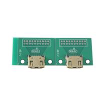 Placa De Teste De Conector HDMI 19 Pinos Fêmea Banhado a Ouro 2 Peças PCB HD Placa De Teste De Conector HDMI 19 Pinos Fêmea Banhado a Ouro 2 Peças PCB HD