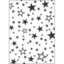Placa De Textura Alto Relevo Embossing 18X13Cm Estrelas - Sunlit