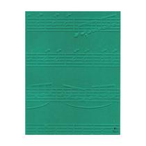 Placa de Textura Emboss 10,6 cm x 15 cm Notas Musicais