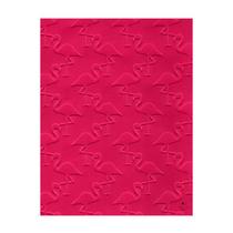 Placa de Textura Relevo Emboss 10,6cm x 15cm Flamingo