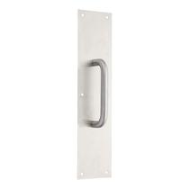 Placa de tração de porta Kwikset DT100067 em aço inoxidável acetinado 9x38 cm Placa de tração de porta Kwikset DT100067 em aço inoxidável acetinado 9x38 cm