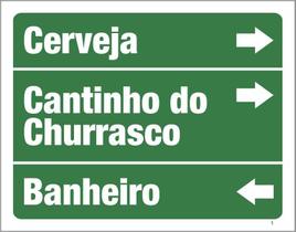 Placa De Transito Cerveja Cantinho Churrasco Banheiro 36X46