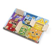 Placa de Travas de Madeira Melissa & Doug - Brinquedo Sensorial para Crianças